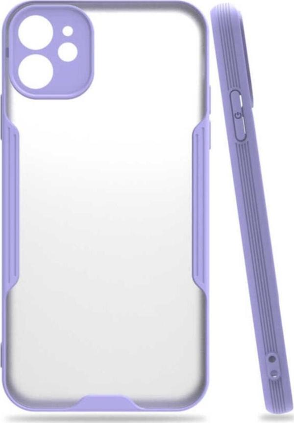 Coverzone Galaxy A11 Renkli Kenar Perfe Tpu Silikon Kılıf Mor - Image 1