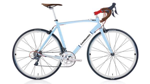Carraro Miglia Kumpas Fren Claris 16 Vites 28 Jant Yol Yarış Bisikleti Açık Mavi Beyaz 48 Kadro - Image 1