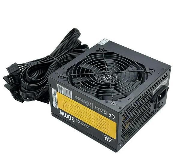 PowerBoost PB500AR 500W APFC 2*PCI-E 6+2 Pin 12cm Siyah Fanlı ATX PSU (Retail Box) - Image 1