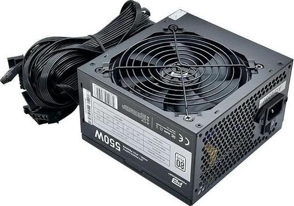 PowerBoost PB550WB 550W 80+ White  APFC 4*PCI-E 6+2 Pin 12cm Siyah Fanlı ATX PSU (Bulk) - Image 1