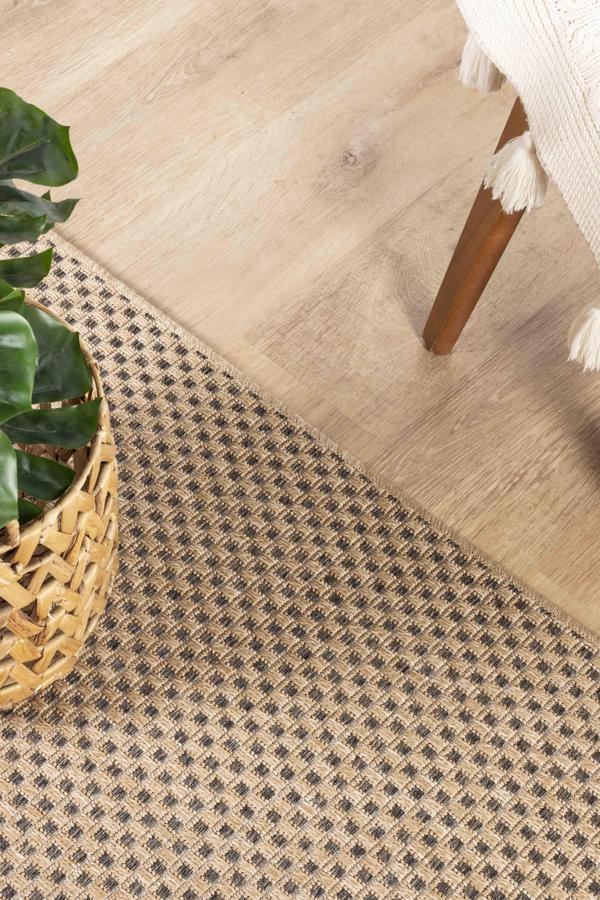 Sisaluna 4442 Bej Jüt Tabanlı Modern Dokuma Kilim Sisal Hasır Halı - Image 1