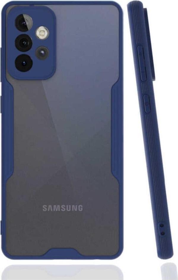 Coverzone Galaxy A32 4g Renkli Kenar Perfe Tpu Silikon Kılıf Mavi - Image 1