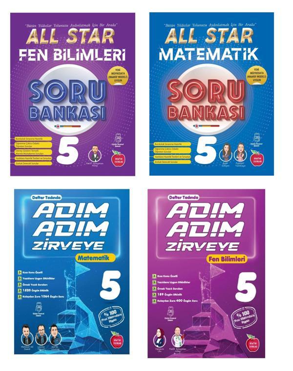 Newton 5. Sınıf All Star + Adım Adım Matematik Fen Bilimleri Set - Newton Yayınları - Image 1