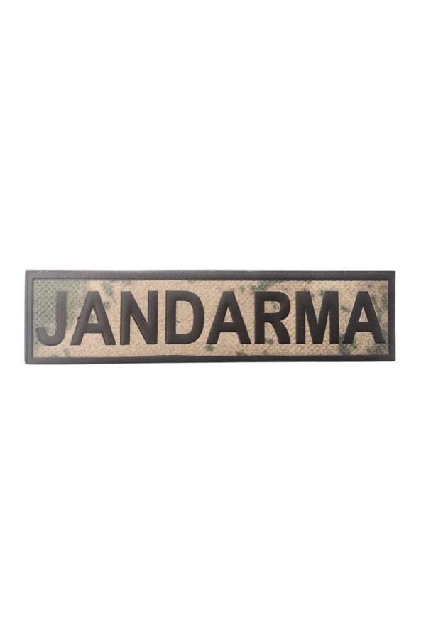 PVC Jandarma Eğitim TPU Arkası Cırtlı Soy İsim Yazdırılabilir İsimlik 1 Adet - Image 1
