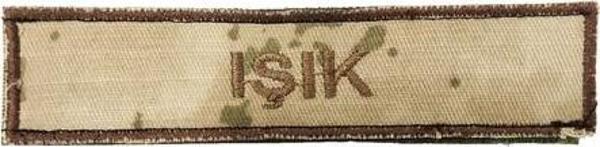 PVC Jandarma Eğitim Nakış Arkası Cırtlı İsimlik 1 Adet - Image 1