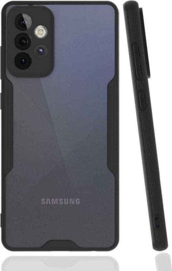 Coverzone Galaxy A32 4g Renkli Kenar Perfe Tpu Silikon Kılıf Siyah - Image 1