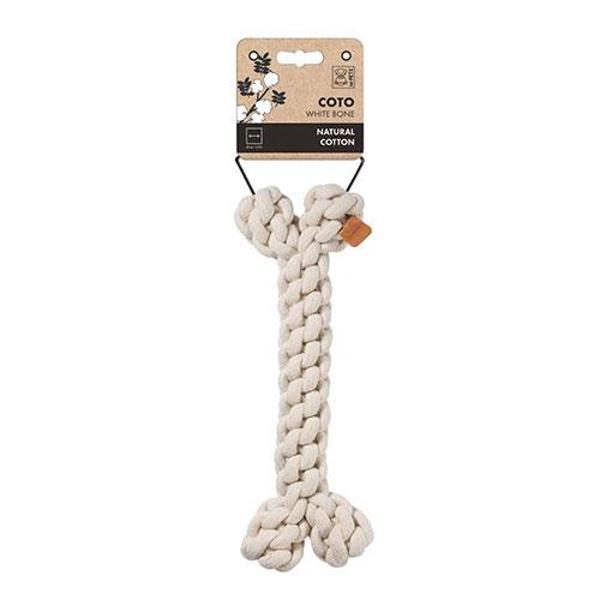M-Pets Coto Örgü Kemik Köpek Oyuncağı Beyaz 30 Cm - Image 1