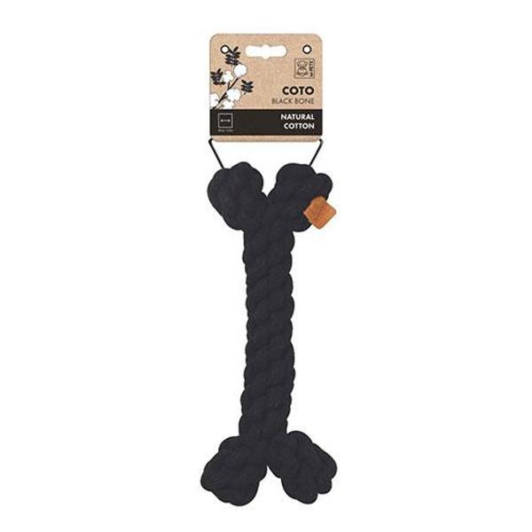 M-Pets Coto Örgü Kemik Köpek Oyuncağı Siyah 30 Cm - Image 1