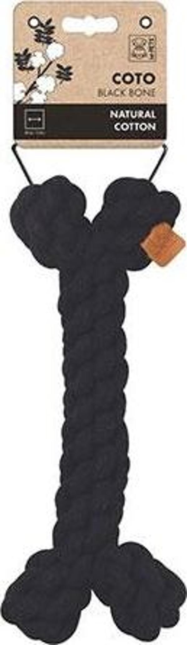 M-Pets Coto Örgü Kemik Köpek Oyuncağı Siyah 30 Cm - Image 1