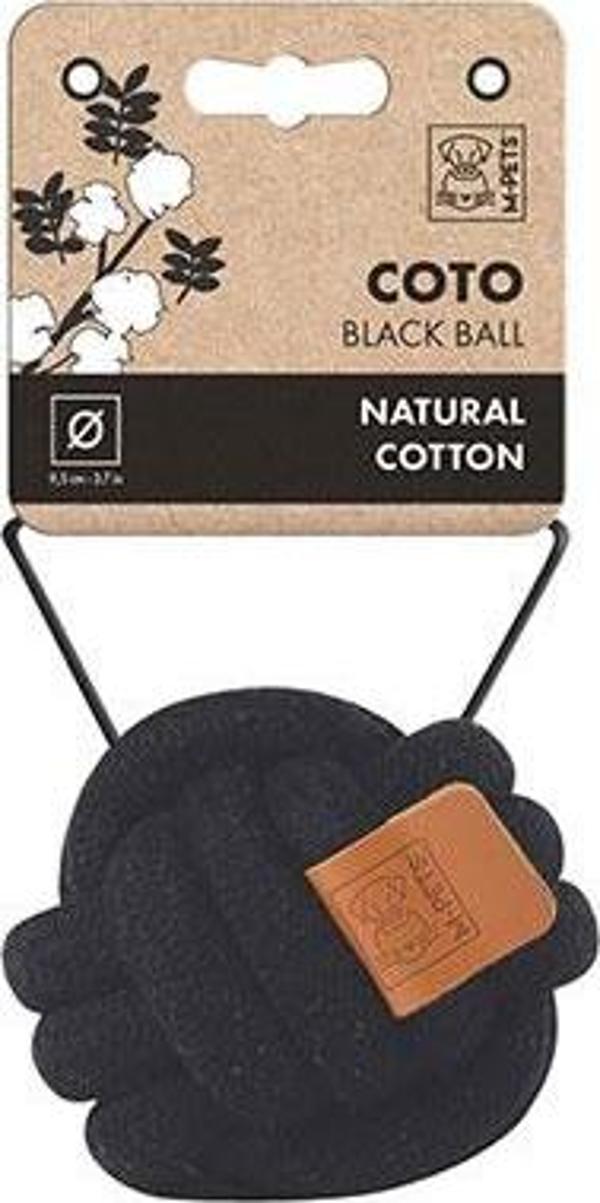M-Pets Coto Örgü Top Köpek Oyuncağı Siyah 9,5 Cm - Image 1