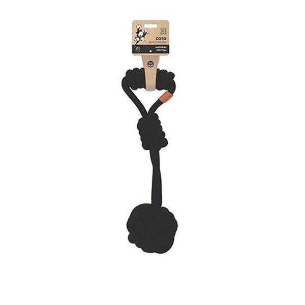 M-Pets Coto Tug Ball Örgü Köpek Oyuncağı Siyah 36 Cm - Image 1