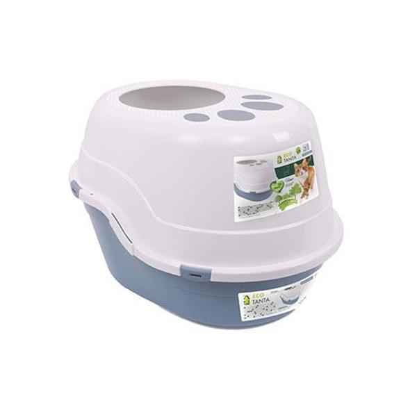 M-Pets Eco Tima Kapalı Kedi Tuvaleti Mavi 63x49x42 Cm - Image 1