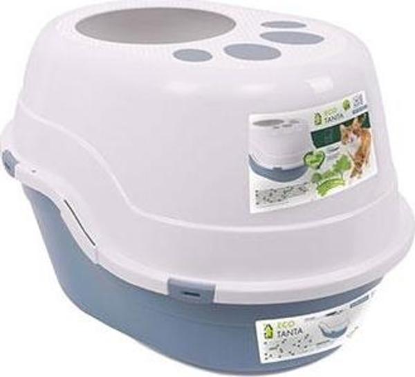 M-Pets Eco Tima Kapalı Kedi Tuvaleti Mavi 63x49x42 Cm - Image 1