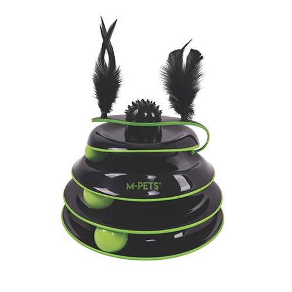 M-Pets Tüylü Dönen Top Kedi Oyuncağı 23 Cm - Image 1