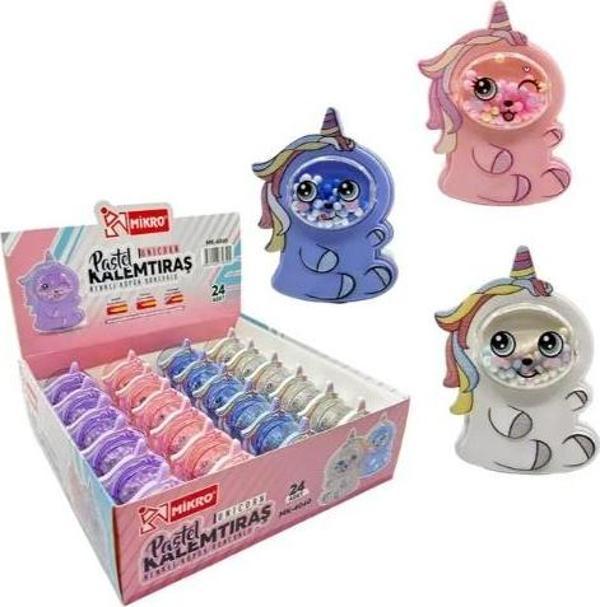 Pastel Kalemtraş Köpük Boncuklu Unicorn Mk-4040 - 2 adet - Image 1
