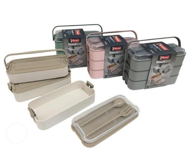Beslenme Kabı 3 Bölmeli 3x420ml Bk-6115 Yeşil - Image 1