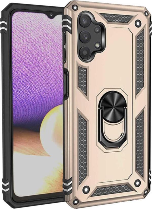 Coverzone Galaxy A32 5g Shockproof Yüzük Tutuculu Vega Gold - Image 1