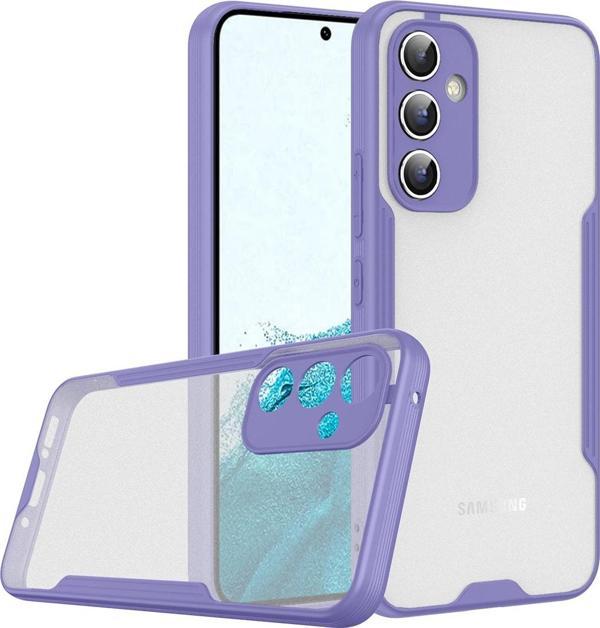 Coverzone Galaxy A34 Ile Uyumlu Kılıf Pastel Renkli Kenar Perfe Tpu Mat Yüzeyli Silikon Kılıf Mor - Image 1