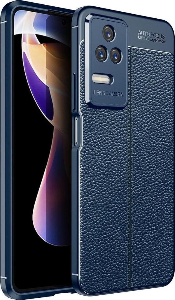 Coverzone Xiaomi Poco F4 Ile Uyumlu Silikon Kılıf Niss Silikon Deri Görünümlü Ultra Slim Fit Kılıf Lacivert - Image 1