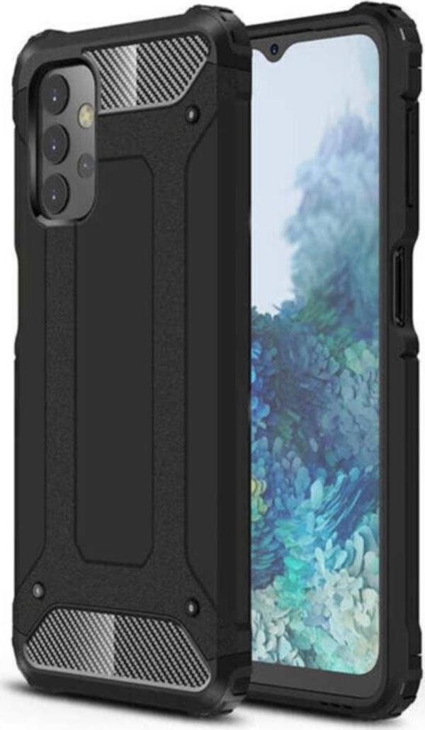Coverzone Galaxy A32 Kılıf Shockproof Slikon Zırh Siyah - Image 1