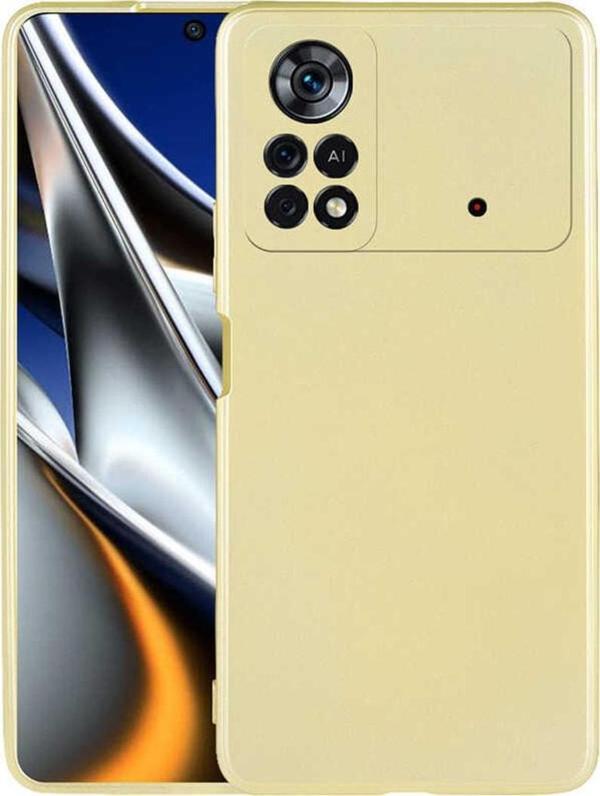 Coverzone Xiaomi Poco M4 Pro 4g Ile Uyumlu Kılıf Premier Silikon Kapak Gold - Image 1