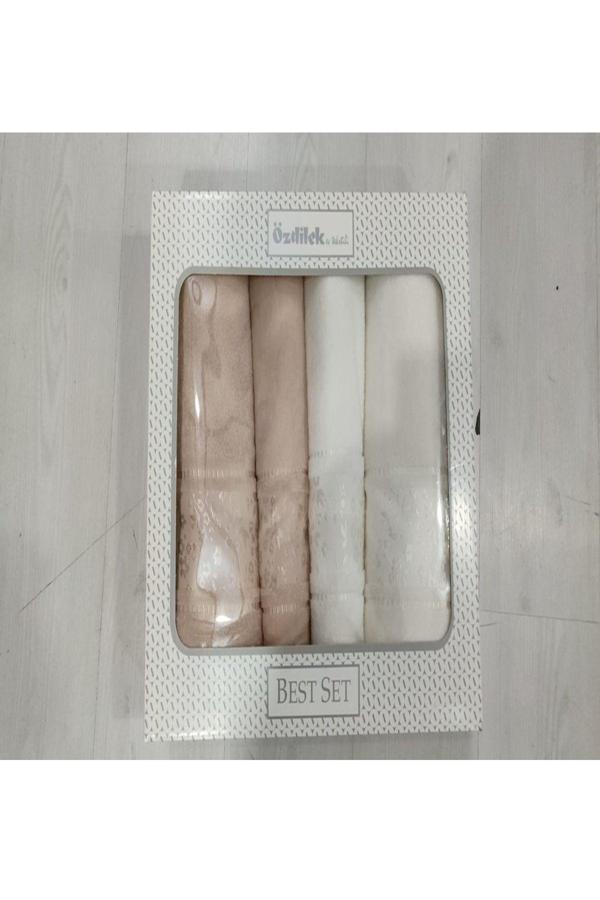 Özdilek Hamam Takımı Camellia Krem Bej - Image 1