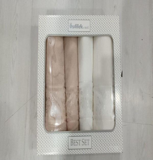 Özdilek Hamam Takımı Camellia Krem Bej - Image 1