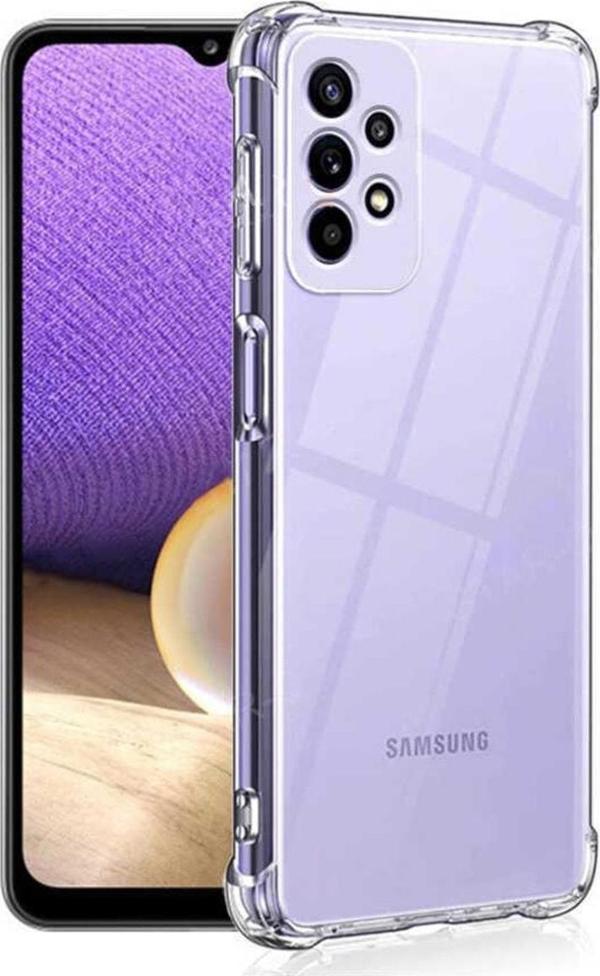 Coverzone Galaxy A23 5g Ile Uyumlu Kılıf Kamera Korumalı Clear Anti-shock Sert Arka Kapak Şeffaf - Image 1
