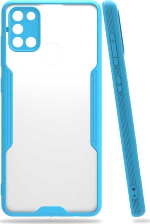 Coverzone Galaxy A51 Renkli Kenar Perfe Tpu Silikon Kılıf Mavi - Image 1