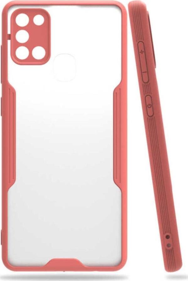 Coverzone Galaxy A51 Renkli Kenar Perfe Tpu Silikon Kılıf Pembe - Image 1