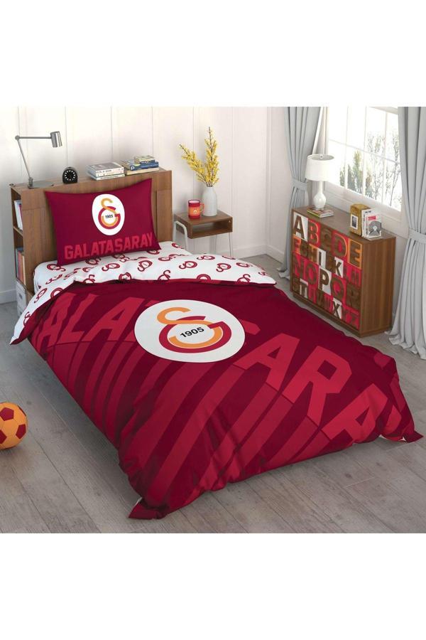 Taç Galatasaray Kırmızı Logo Pamuk Nevresim Takımı - Image 1
