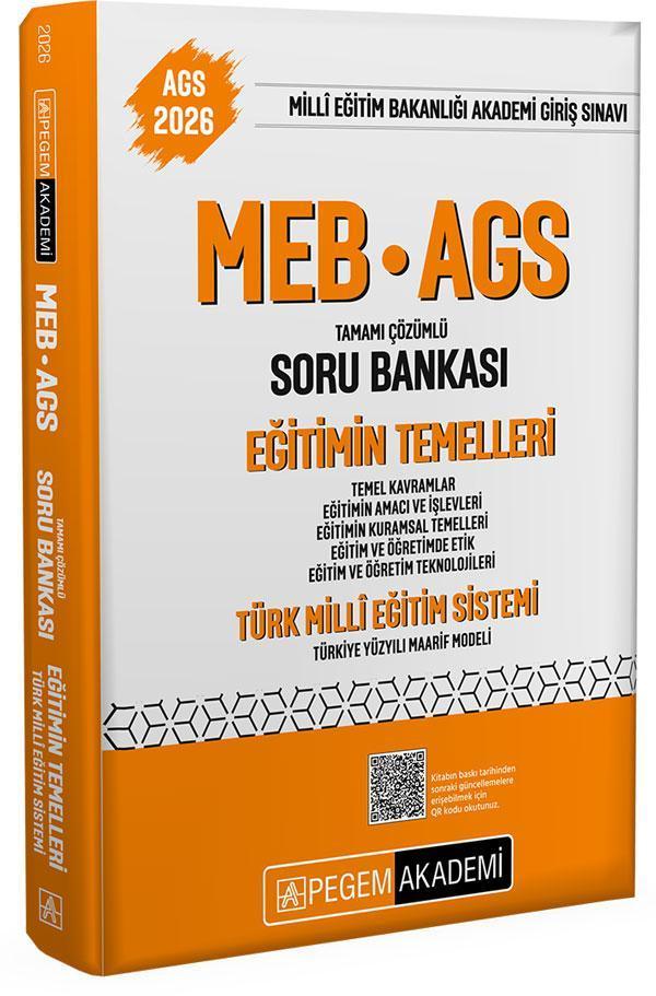2026 MEB-AGS Soru Bankası Eğitimin Temelleri Türk Milli Eğitim Sistemi Temel Kavramlar Eğitimin Amac - Pegem Akademi Yayıncılık - Image 1