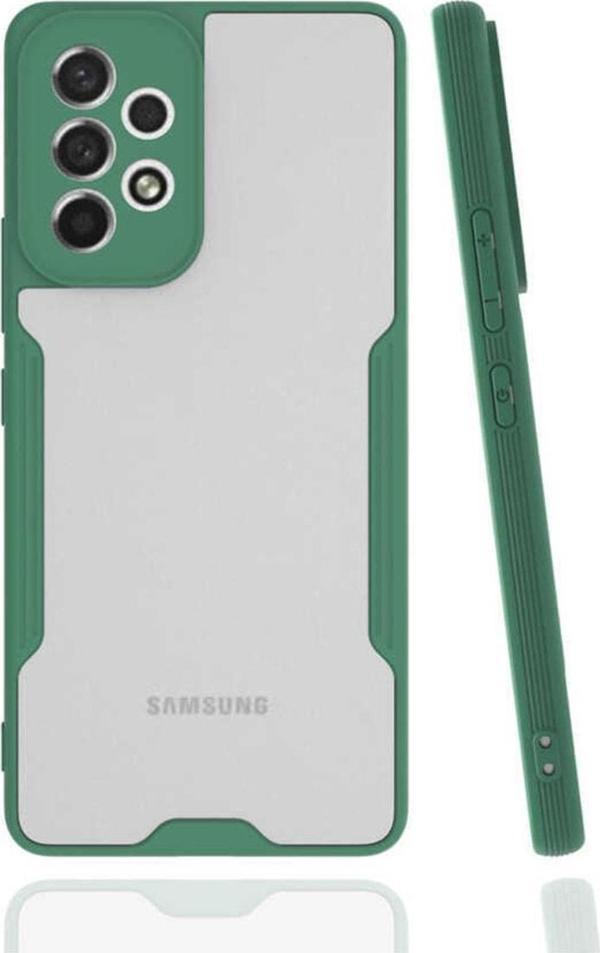 Coverzone Galaxy A33 5g Ile Uyumlu Kılıf Renkli Kenar Perfe Tpu Silikon Koyu Yeşil - Image 1