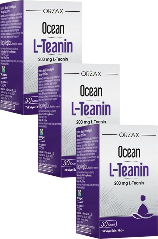 Ocean L-Teanin 200 Mg 30 Kapsül x 3 Adet - Image 1