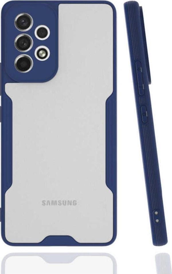 Coverzone Galaxy A33 5g Ile Uyumlu Kılıf Renkli Kenar Perfe Tpu Silikon Lacivert - Image 1