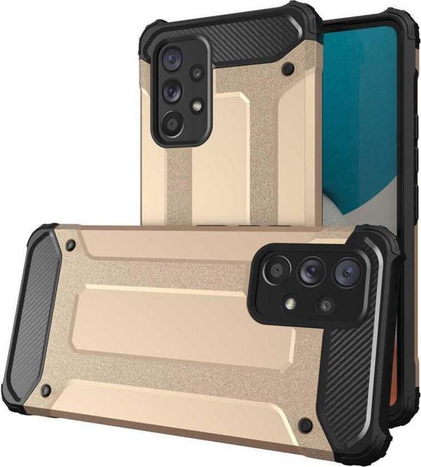 Coverzone Galaxy A33 5g Ile Uyumlu Kılıf Shockproof Zırh Koruma Gold - Image 1