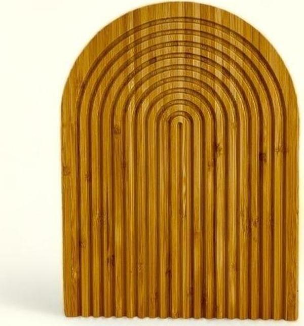 Elzey Home Bambu Oval Servis Sunum Tahtası Naturel 32X25 Cm - Image 1