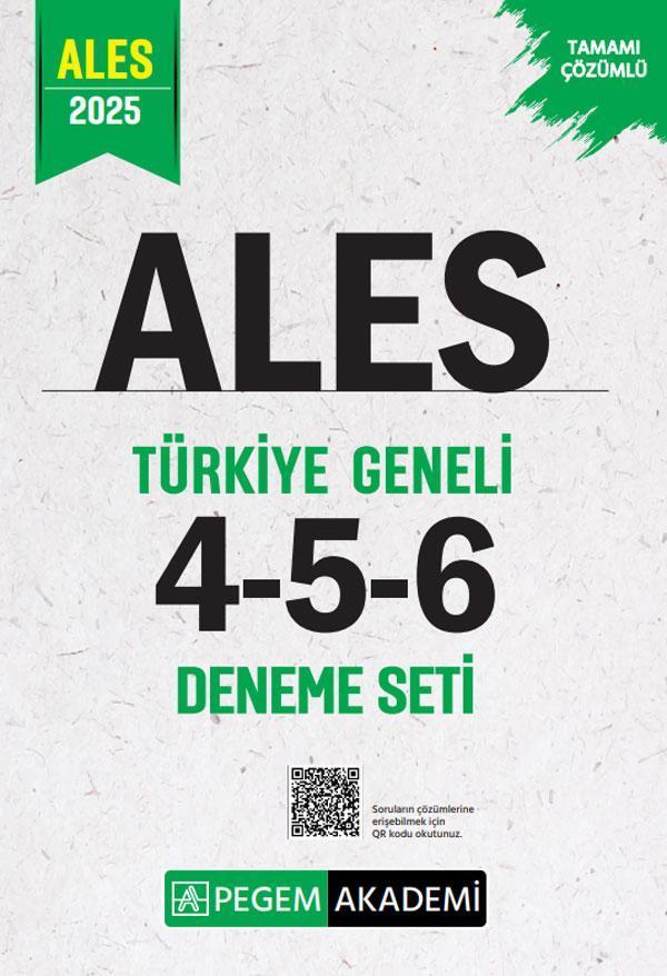 2025 Ales Tamamı Çözümlü Türkiye Geneli 4-5-6 (3'lü Deneme Seti) - Pegem Akademi Yayıncılık - Image 1