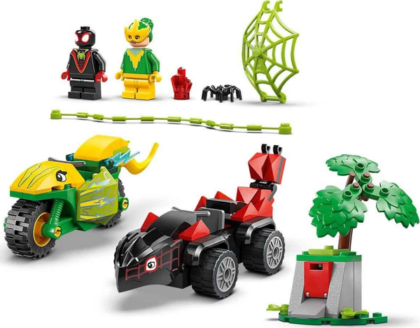 LEGO Marvel Spidey ve İnanılmaz Arkadaşları Spin ve Electro Dinozor Aracı Takibi 11198 - Image 1