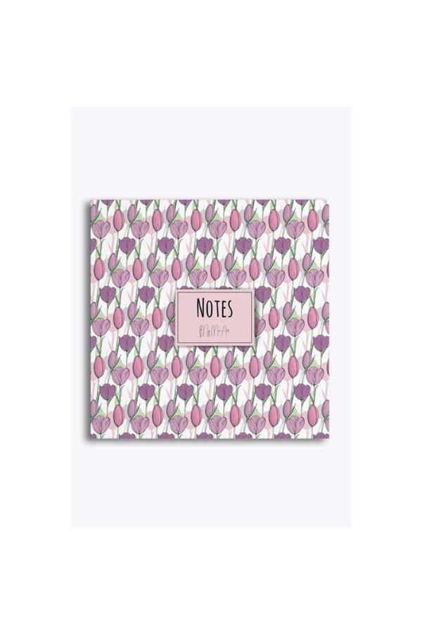 My Mia Art Pembe Lale 16X16 Çizgisiz Defter - Image 1