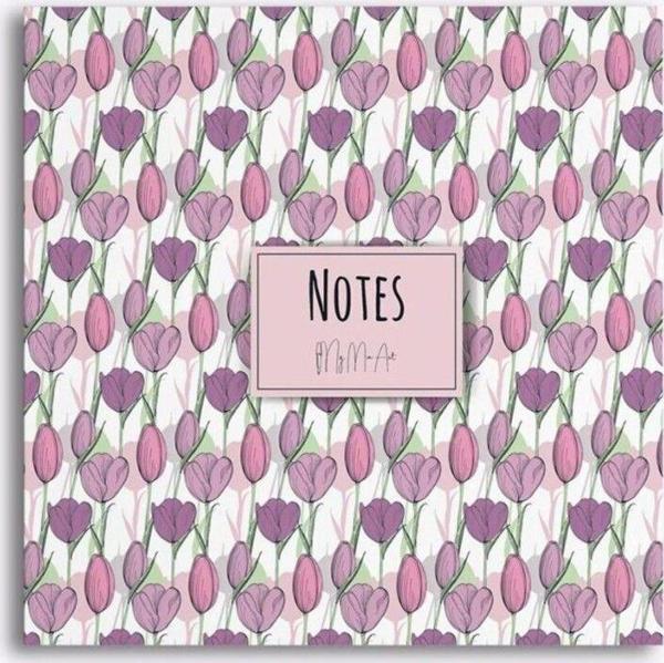 My Mia Art Pembe Lale 16X16 Çizgisiz Defter - Image 1