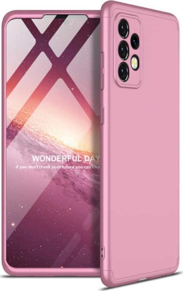 Coverzone Galaxy A52 Kılıf 3 Parça 360 Soft Hard Koruma Ays Rosegold - Image 1
