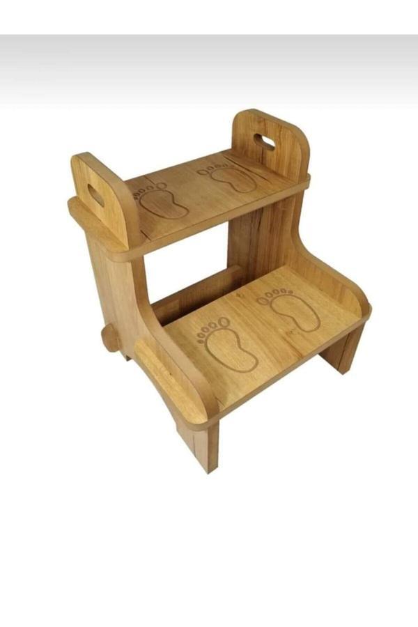 Beynis Life Ahşap Montessori Basamak Tabure Çocuk Banyo Wc Lavabo Merdiven Yükseltici - Image 1