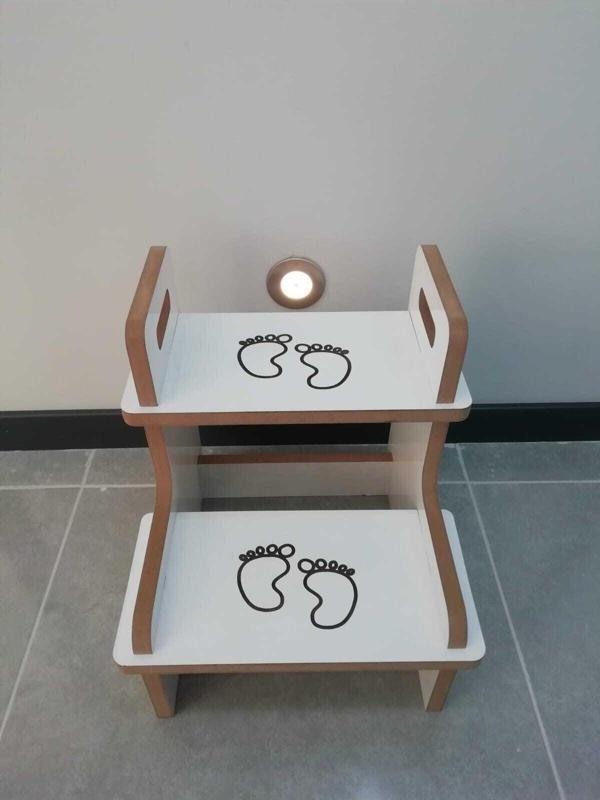 Nifi Art Mdf Basamak Tabure Çocuk Bebek Banyo Wc Lavabo Merdiven Yükseltici - Image 1