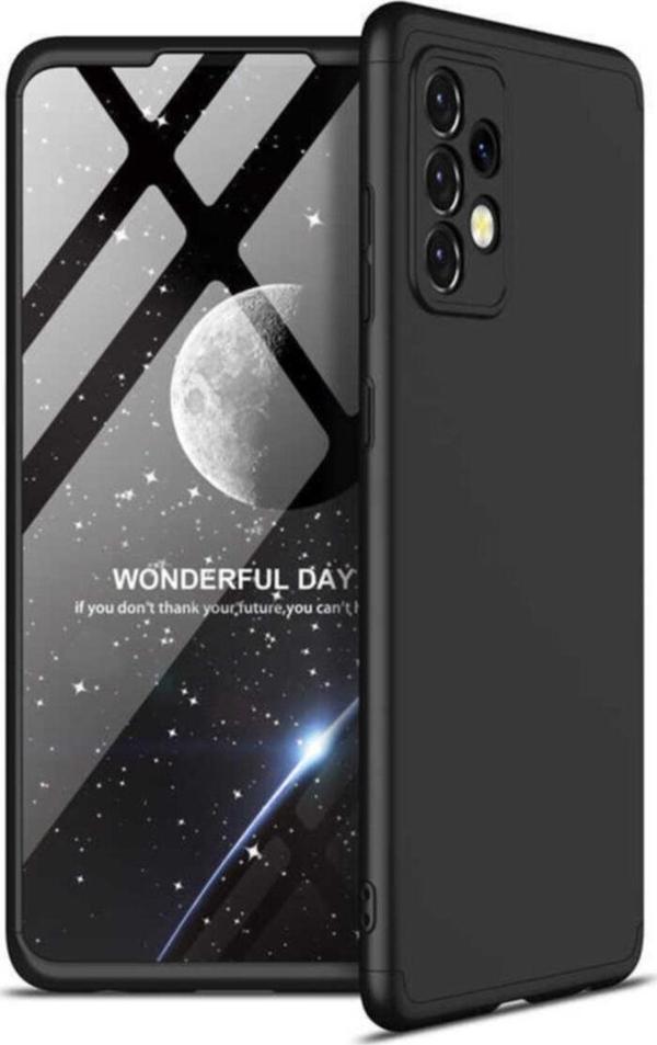Coverzone Galaxy A72 Kılıf 3 Parça 360 Soft Hard Koruma Ays Siyah - Image 1