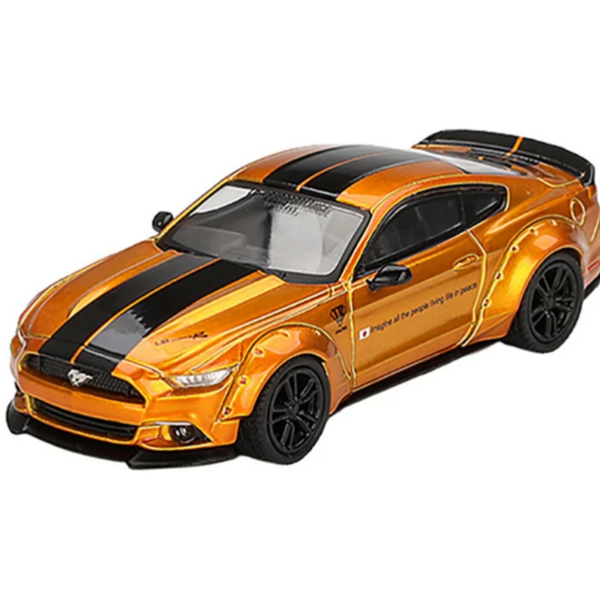 Mini GT 1/64 LB-WORKS FORD MUSTANG LB Gold - Image 1