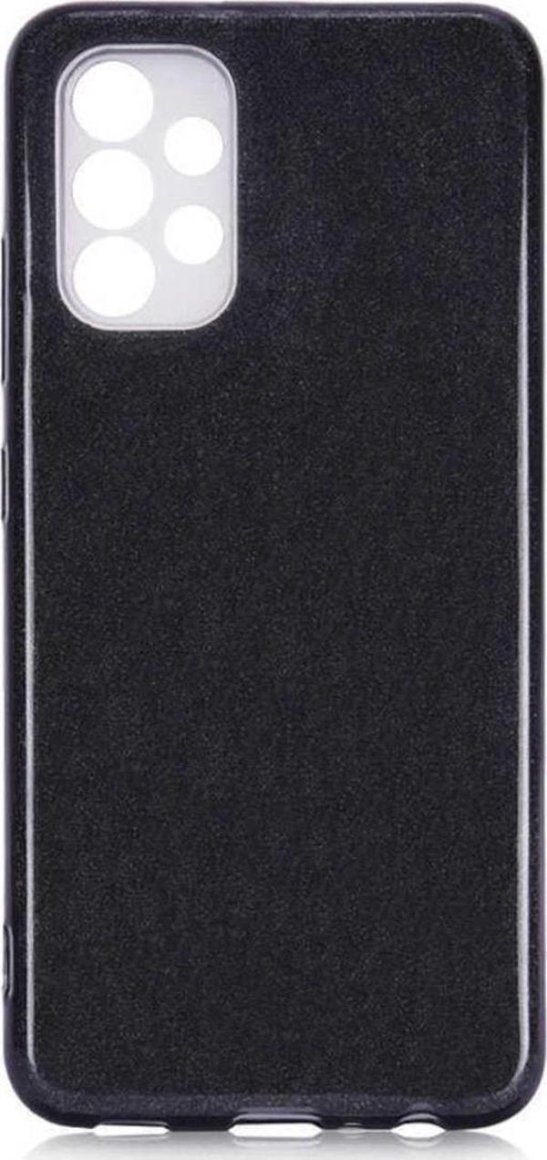Coverzone Galaxy A33 Ile Uyumlu Kılıf Simli Parlak Çift Katmanlı Shining Silikon Siyah - Image 1