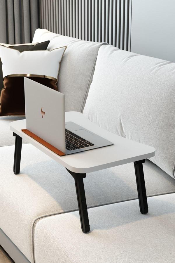 Nikadu Katlanabilir Laptop Masası Laptop Sehpası Yatak Kahvaltı Masası 24x60 cm - Image 1