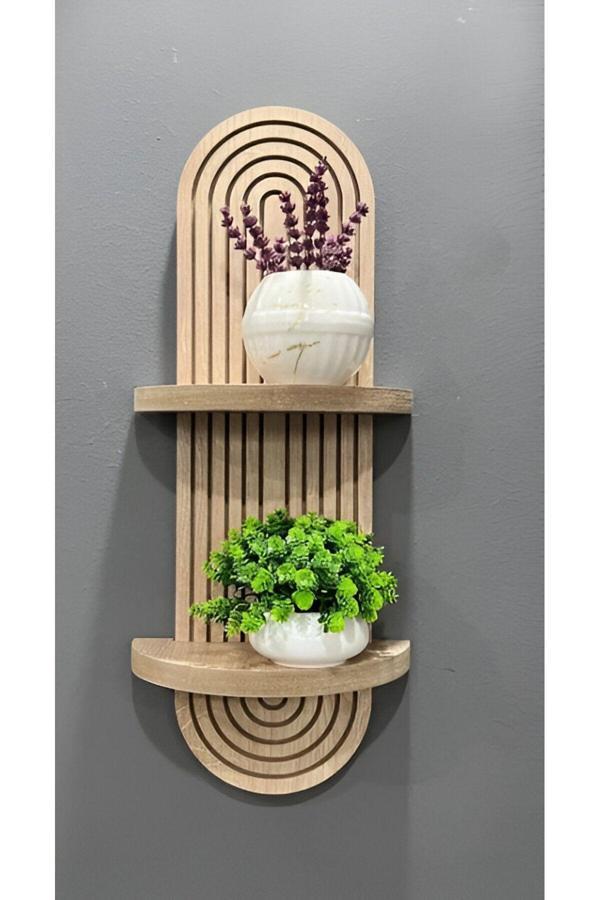 Ağaç Kokusu Home Semplice Meşe Dekoratif Duvar Rafı 54X16 Cm - Image 1