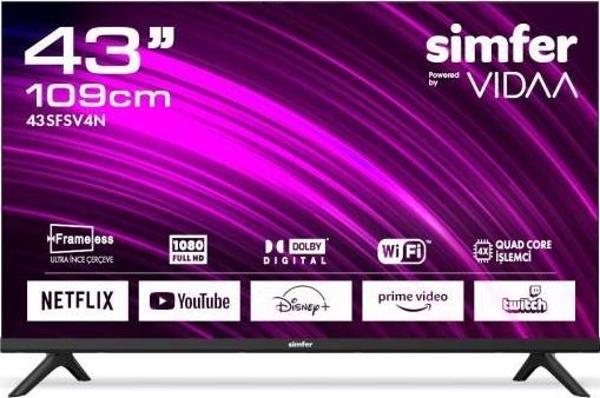 43SFSV4N 109 Ekran 43 " VIDAA Smart LED FHD Televizyon - Image 1